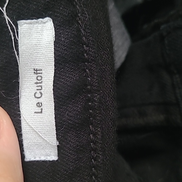 FRAME Le Cutoff Cuffed Mid-Rise Denim Shorts black Size 28 - Picture 11 of 11